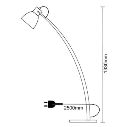 Stojací lampa 1xE27/60W/230V jasan/černá