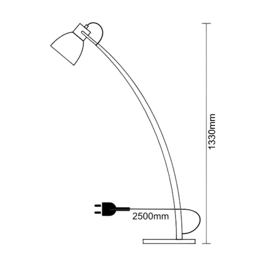 Stojací lampa 1xE27/60W/230V jasan/černá
