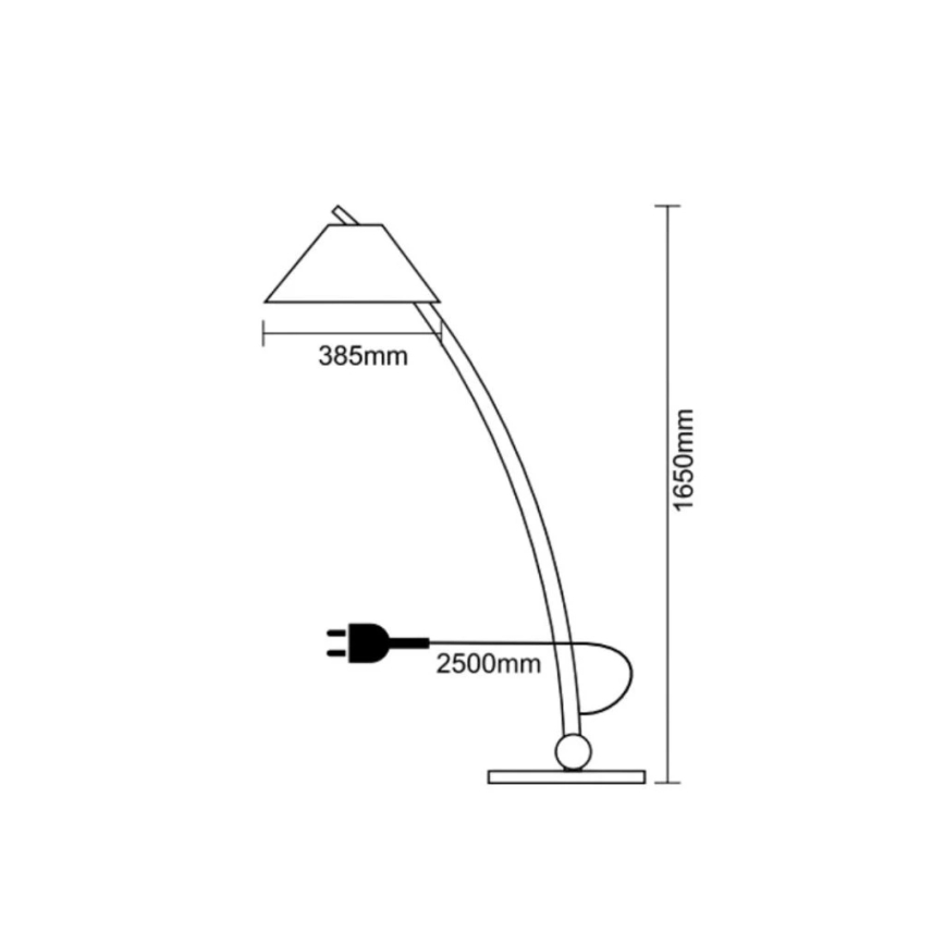 Stojací lampa 1xE27/60W/230V masiv/jasan