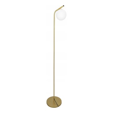Stojací lampa 1xG9/40W/230V zlatá/bílá