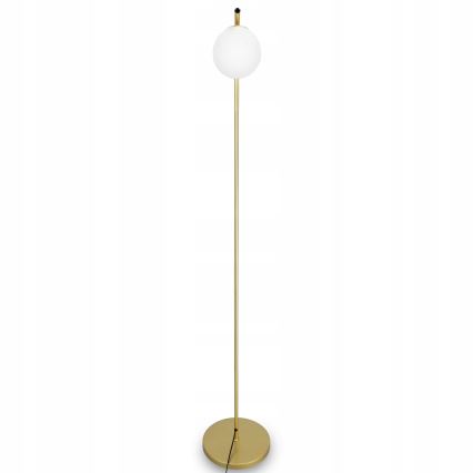 Stojací lampa 1xG9/40W/230V zlatá/bílá