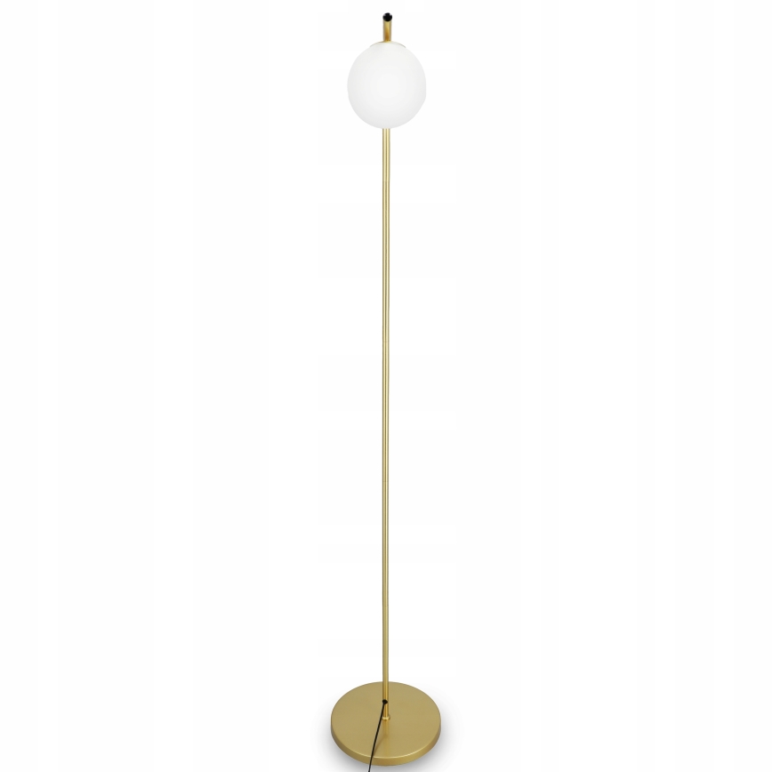 Stojací lampa 1xG9/40W/230V zlatá/bílá