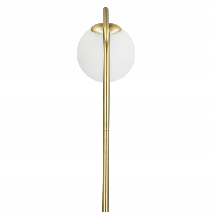 Stojací lampa 1xG9/40W/230V zlatá/bílá