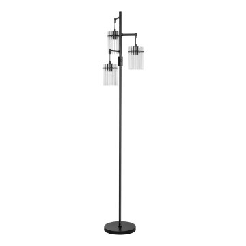 Stojací lampa 3xE27/60W/230V černá/čirá