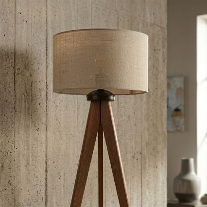 Stojací lampa AIDA 1xE27/15W/230V dub/rafie