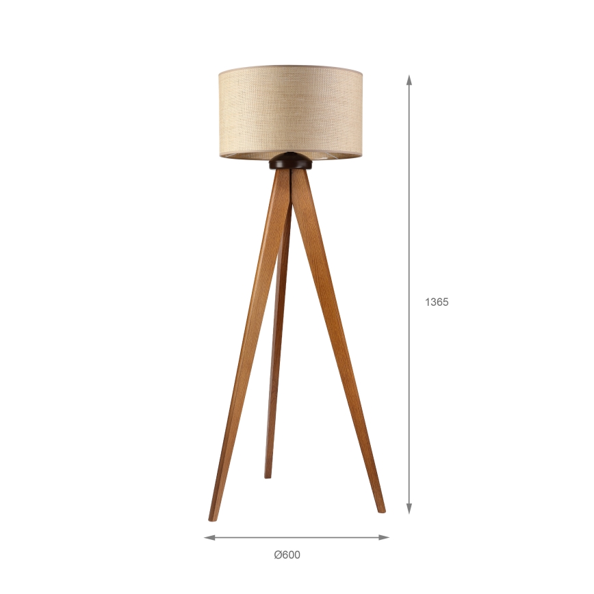 Stojací lampa AIDA 1xE27/15W/230V dub/rafie
