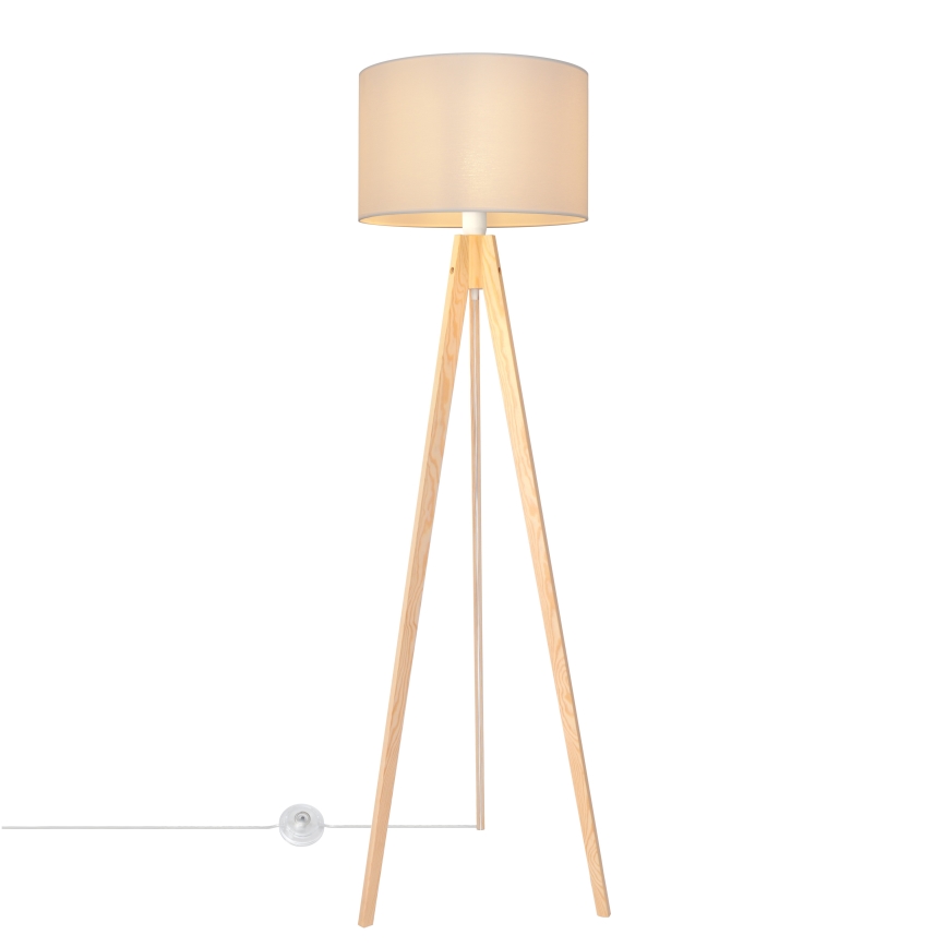 Stojací lampa ALBA 1xE27/15W/230V bílá/borovice