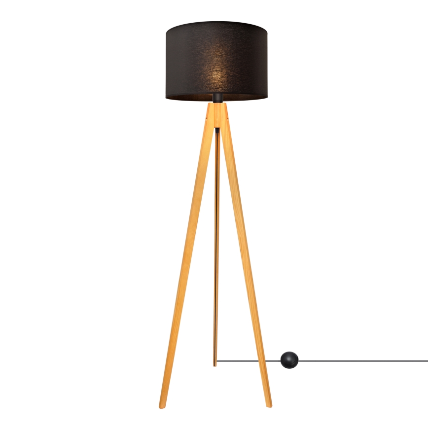 Stojací lampa ALBA 1xE27/15W/230V černá/dub