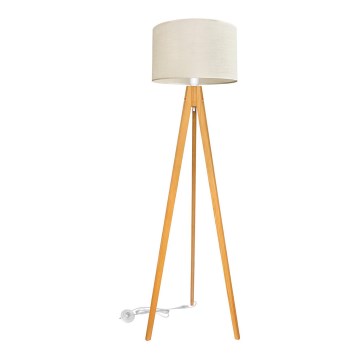 Stojací lampa ALBA 1xE27/15W/230V krémová/dub