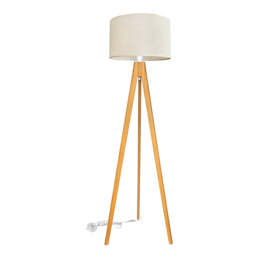 Stojací lampa ALBA 1xE27/15W/230V krémová/dub