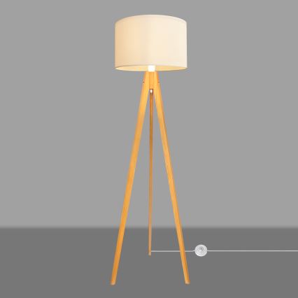 Stojací lampa ALBA 1xE27/15W/230V krémová/dub