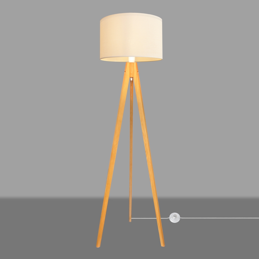 Stojací lampa ALBA 1xE27/15W/230V krémová/dub