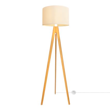 Stojací lampa ALBA 1xE27/15W/230V krémová/dub