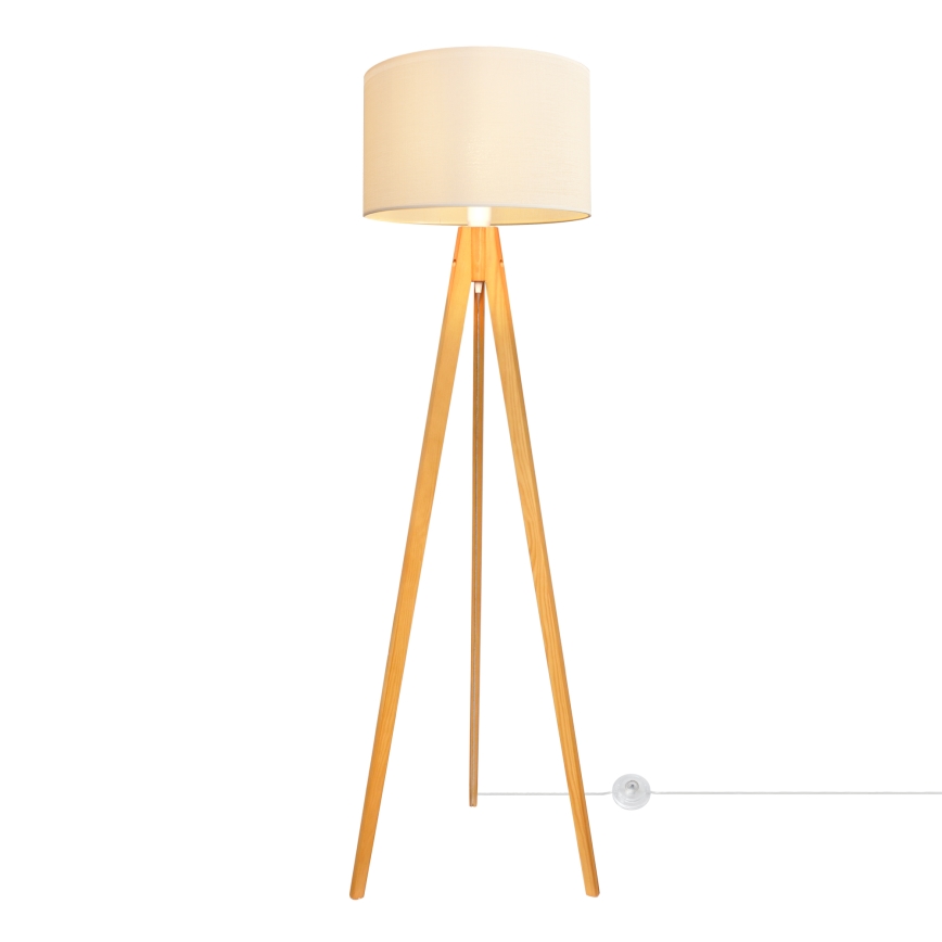 Stojací lampa ALBA 1xE27/15W/230V krémová/dub