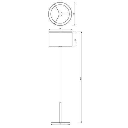 Stojací lampa ARDEN 1xE27/15W/230V béžová/hnědá