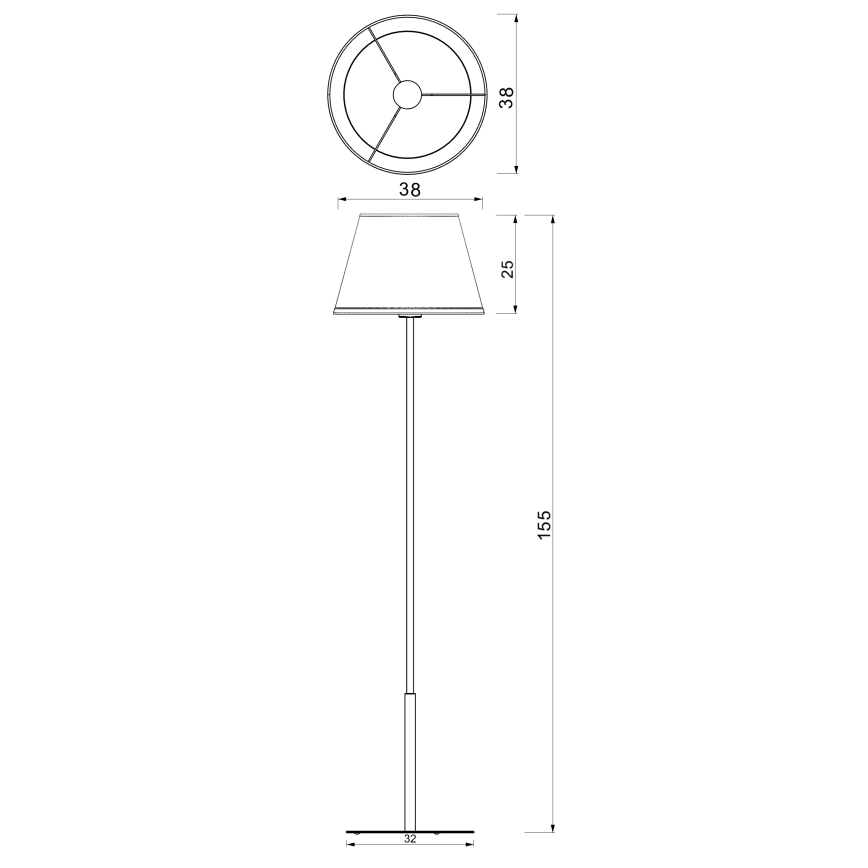 Stojací lampa ARDEN 1xE27/15W/230V béžová