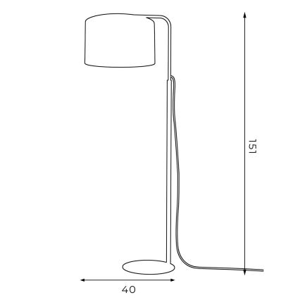 Stojací lampa ARDEN 1xE27/60W/230V bílá