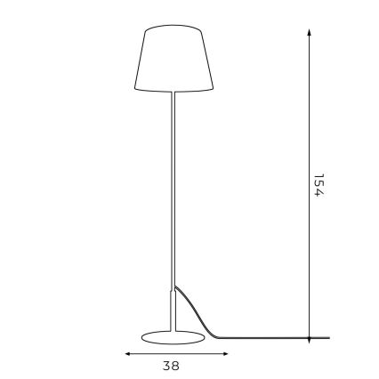 Stojací lampa ARDEN 1xE27/60W/230V bílá