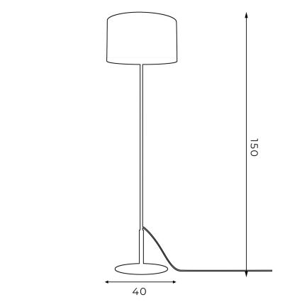 Stojací lampa ARDEN 1xE27/60W/230V černá/bílá