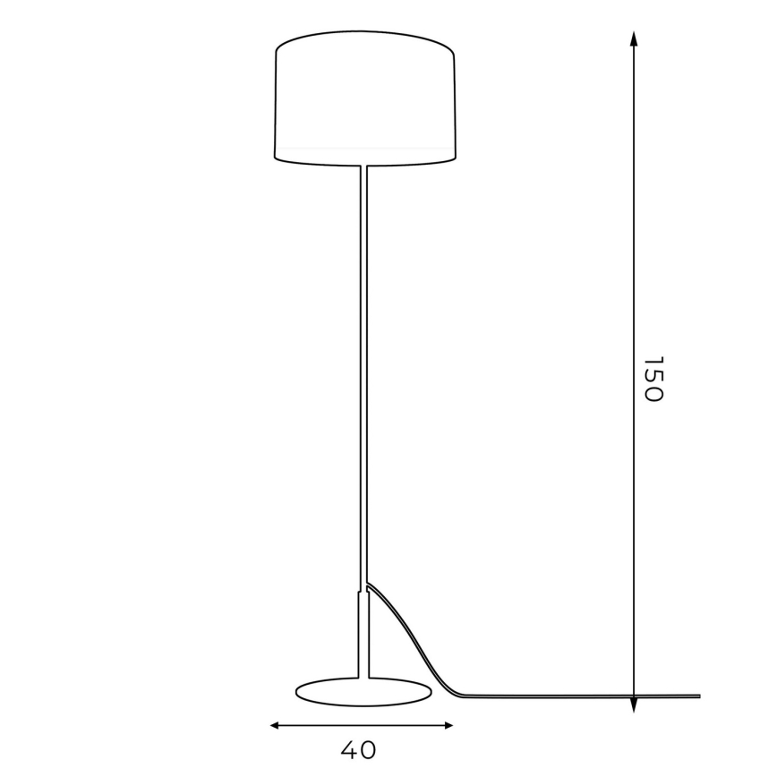 Stojací lampa ARDEN 1xE27/60W/230V černá/zlatá