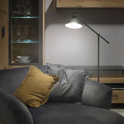 Stojací lampa ARTHUR 1xE27/25W/230V šedá