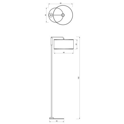 Stojací lampa ATLANTA 1xE27/60W/230V