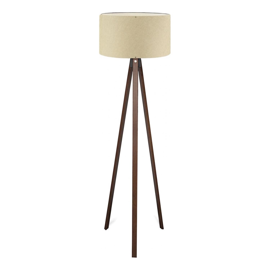 Stojací lampa AYD 1xE27/40W/230V béžová/hnědá