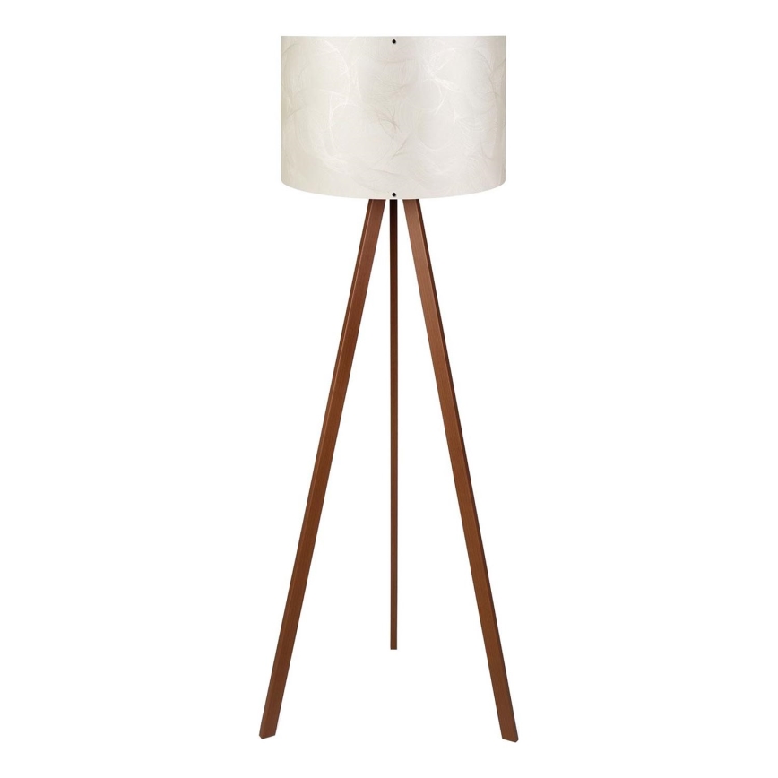 Stojací lampa AYD 1xE27/40W/230V bílá/hnědá