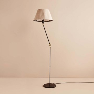 Stojací lampa AYD 1xE27/40W/230V černá/béžová
