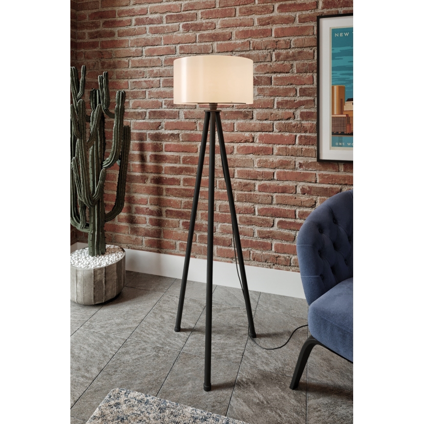 Stojací lampa AYD 1xE27/40W/230V černá/bílá