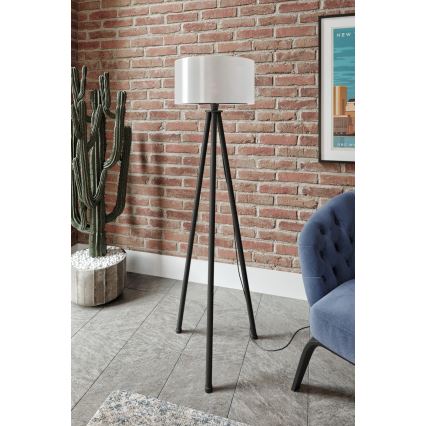 Stojací lampa AYD 1xE27/40W/230V černá/bílá