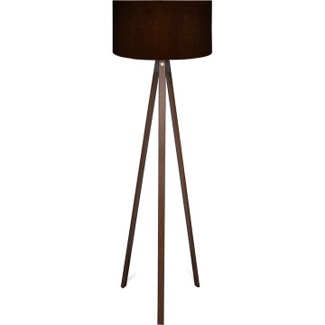 Stojací lampa AYD 1xE27/40W/230V černá/hnědá