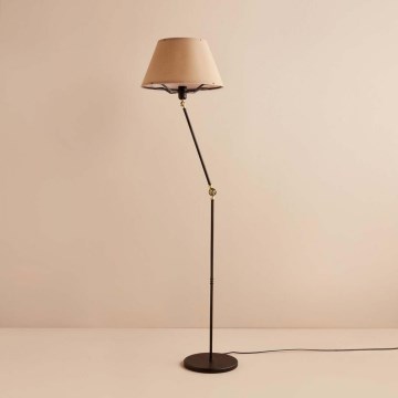Stojací lampa AYD 1xE27/40W/230V černá/hnědá