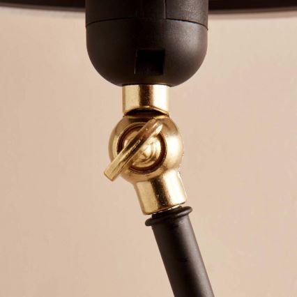 Stojací lampa AYD 1xE27/40W/230V černá/hnědá