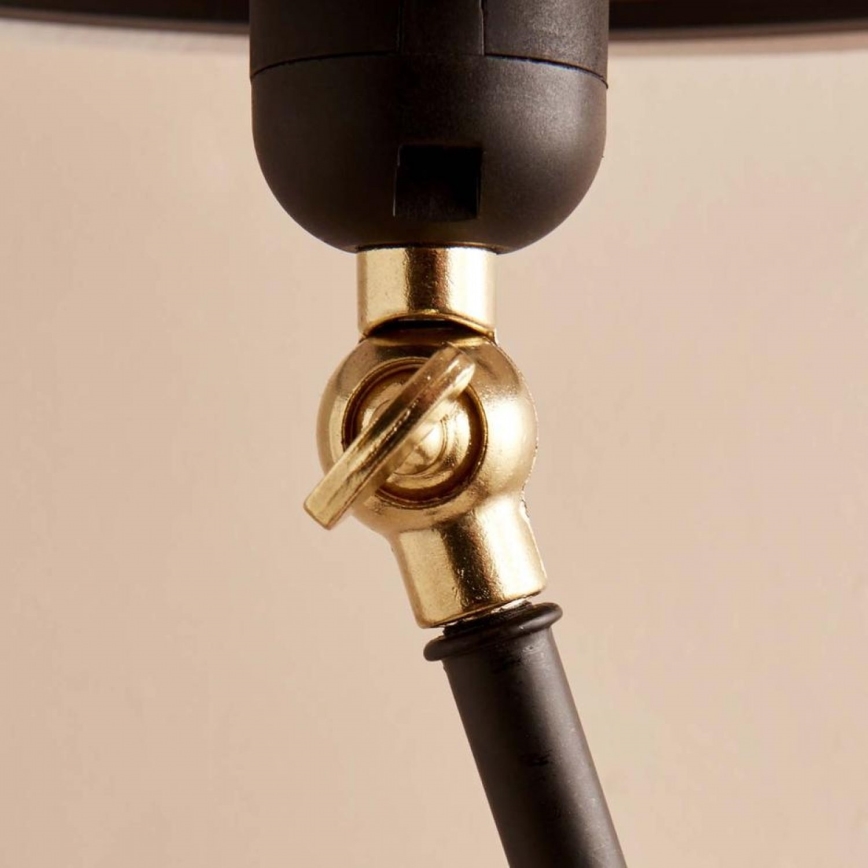 Stojací lampa AYD 1xE27/40W/230V černá/hnědá