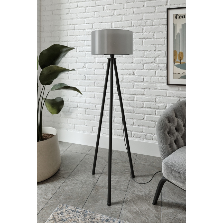 Stojací lampa AYD 1xE27/40W/230V černá/šedá