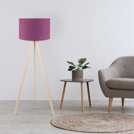 Stojací lampa AYD 1xE27/40W/230V fialová/béžová