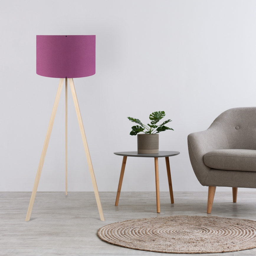 Stojací lampa AYD 1xE27/40W/230V fialová/béžová