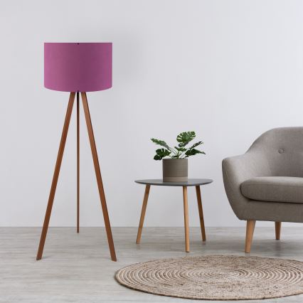 Stojací lampa AYD 1xE27/40W/230V fialová/hnědá