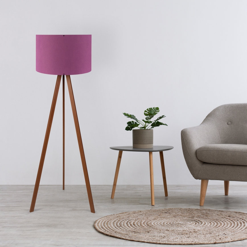 Stojací lampa AYD 1xE27/40W/230V fialová/hnědá