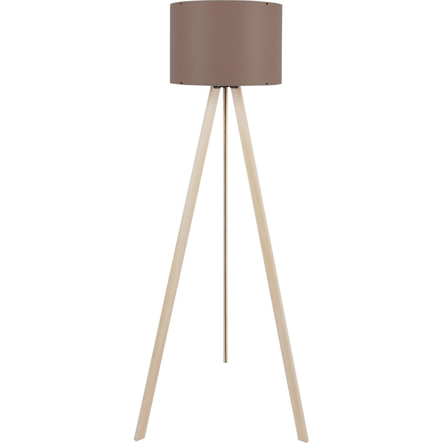 Stojací lampa AYD 1xE27/40W/230V hnědá/béžová