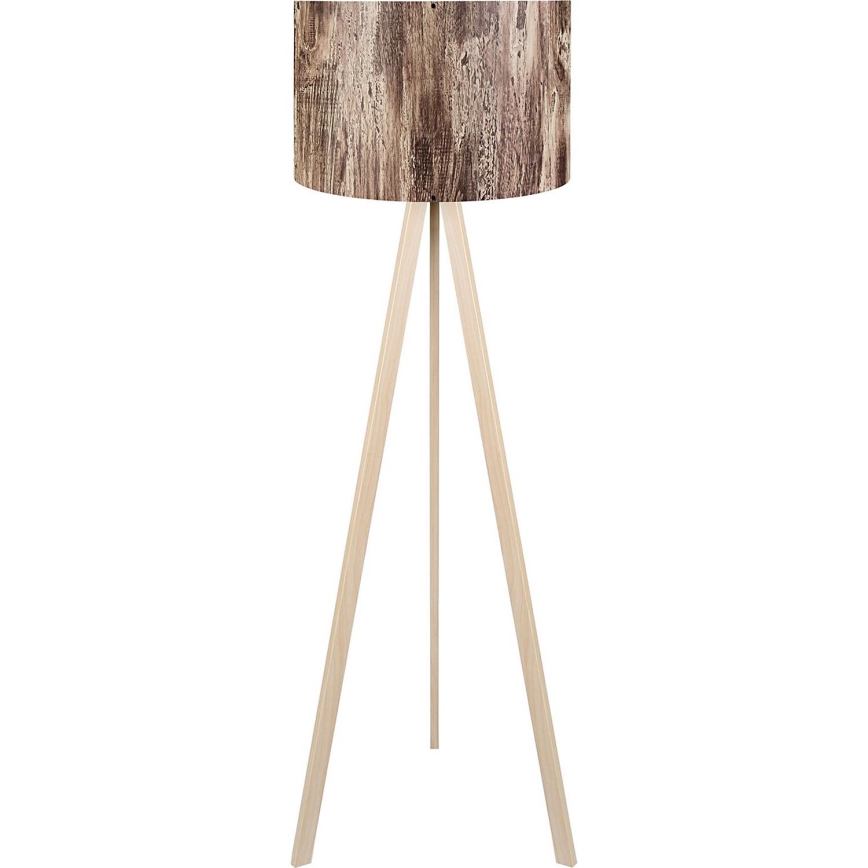 Stojací lampa AYD 1xE27/40W/230V hnědá/béžová