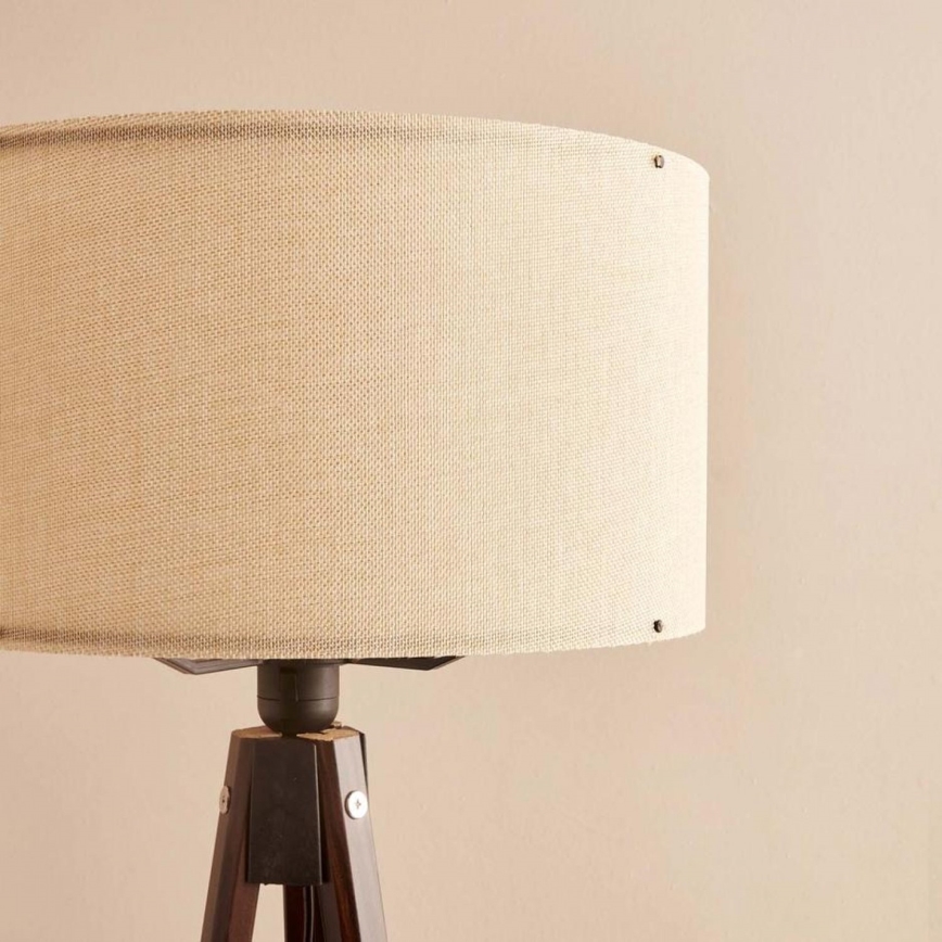 Stojací lampa AYD 1xE27/40W/230V hnědá/béžová
