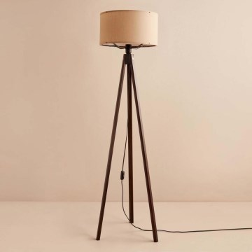 Stojací lampa AYD 1xE27/40W/230V hnědá/béžová