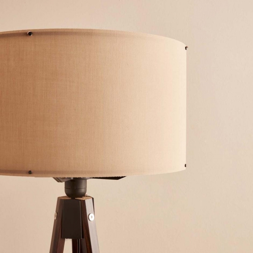Stojací lampa AYD 1xE27/40W/230V hnědá/béžová