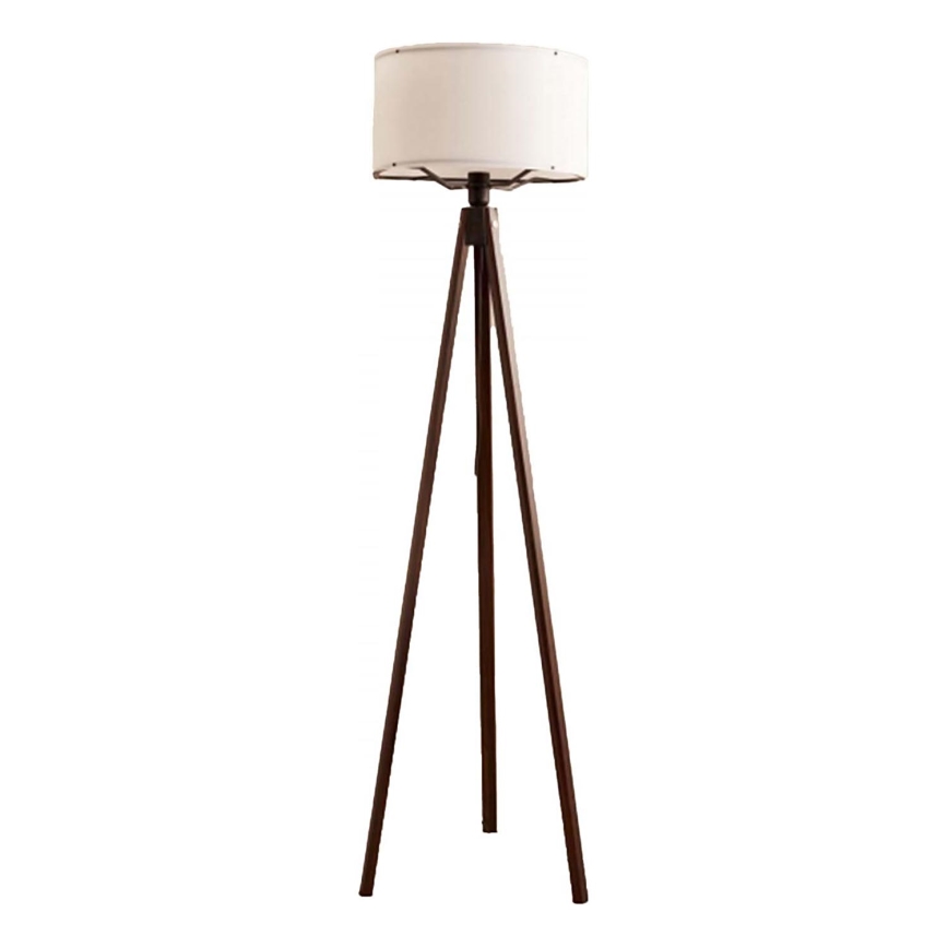 Stojací lampa AYD 1xE27/40W/230V hnědá/bílá