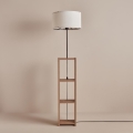Stojací lampa AYD 1xE27/40W/230V hnědá/bílá