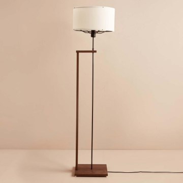 Stojací lampa AYD 1xE27/40W/230V hnědá/bílá