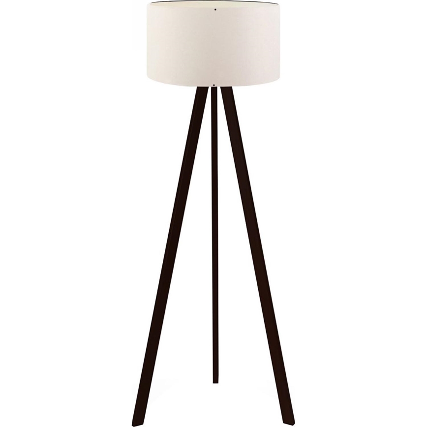 Stojací lampa AYD 1xE27/40W/230V hnědá/bílá
