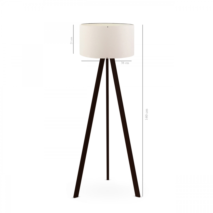 Stojací lampa AYD 1xE27/40W/230V hnědá/bílá